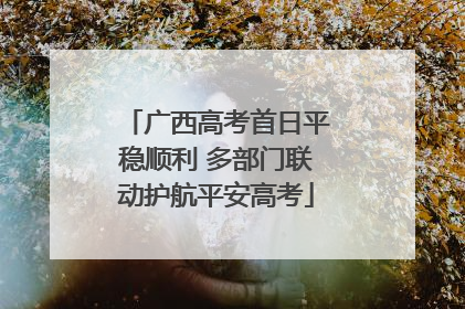 广西高考首日平稳顺利 多部门联动护航平安高考