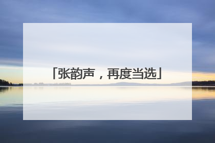 张韵声，再度当选