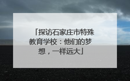 探访石家庄市特殊教育学校：他们的梦想，一样远大