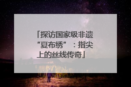 探访国家级非遗“夏布绣”：指尖上的丝线传奇