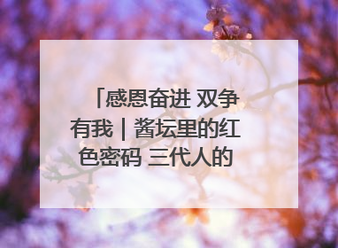 感恩奋进 双争有我｜酱坛里的红色密码 三代人的家国情怀