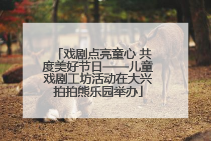 戏剧点亮童心 共度美好节日——儿童戏剧工坊活动在大兴拍拍熊乐园举办