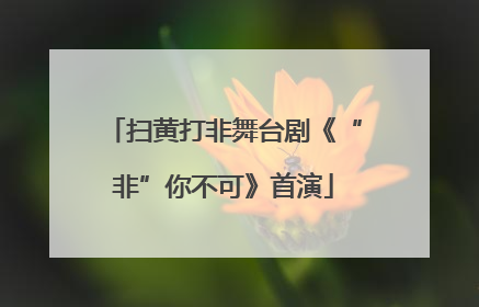 扫黄打非舞台剧《“非”你不可》首演