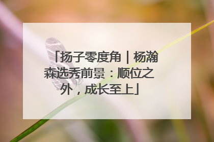 扬子零度角｜杨瀚森选秀前景：顺位之外，成长至上