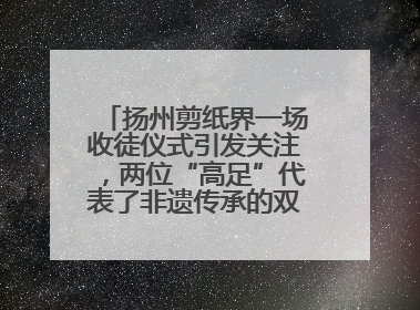 扬州剪纸界一场收徒仪式引发关注，两位“高足”代表了非遗传承的双轨力量