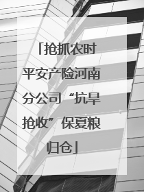 抢抓农时 平安产险河南分公司“抗旱抢收”保夏粮归仓