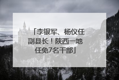 李银军、杨仪任副县长！陕西一地任免7名干部