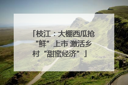 枝江：大棚西瓜抢“鲜”上市 激活乡村“甜蜜经济”