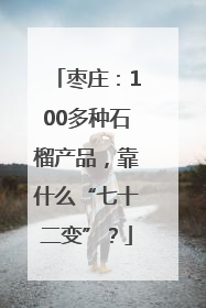 枣庄：100多种石榴产品，靠什么“七十二变”？