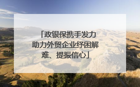政银保携手发力 助力外贸企业纾困解难、提振信心
