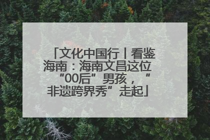 文化中国行丨看鉴海南：海南文昌这位“00后”男孩，“非遗跨界秀”走起