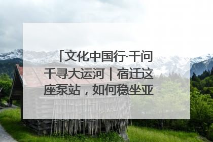 文化中国行·千问千寻大运河｜宿迁这座泵站，如何稳坐亚洲第一宝座？