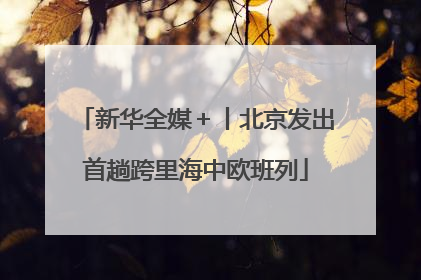 新华全媒＋丨北京发出首趟跨里海中欧班列