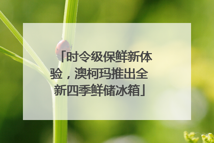 时令级保鲜新体验，澳柯玛推出全新四季鲜储冰箱