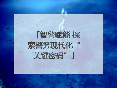 智警赋能 探索警务现代化“关键密码”