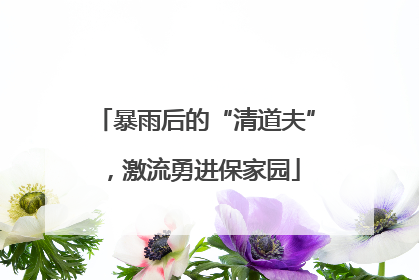 暴雨后的“清道夫”，激流勇进保家园