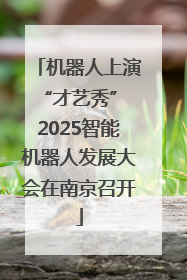 机器人上演“才艺秀” 2025智能机器人发展大会在南京召开