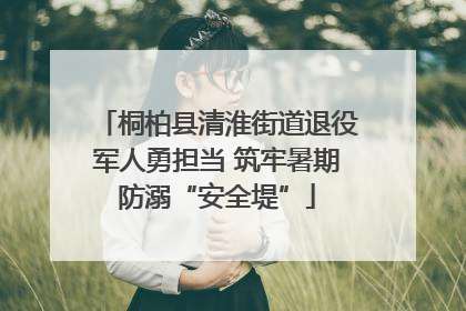 桐柏县清淮街道退役军人勇担当 筑牢暑期防溺“安全堤”