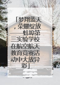 梦翔蓝天，荣耀绽放——蚌埠第三实验学校在航空航天教育竞赛活动中大放异彩