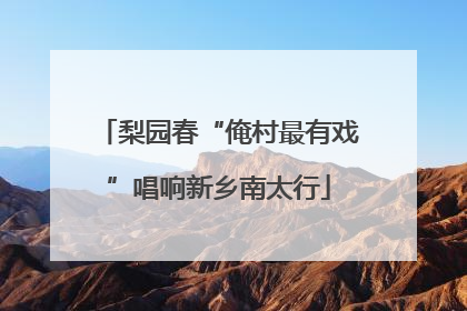 梨园春“俺村最有戏”唱响新乡南太行