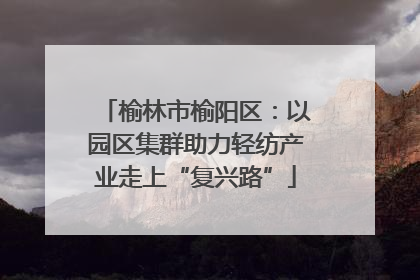 榆林市榆阳区：以园区集群助力轻纺产业走上“复兴路”