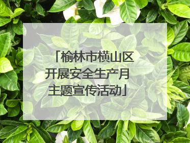 榆林市横山区开展安全生产月主题宣传活动