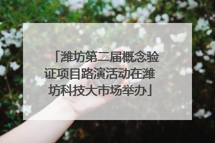 潍坊第二届概念验证项目路演活动在潍坊科技大市场举办
