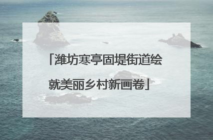潍坊寒亭固堤街道绘就美丽乡村新画卷