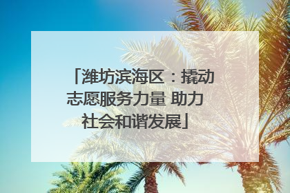 潍坊滨海区：撬动志愿服务力量 助力社会和谐发展
