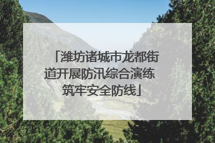 潍坊诸城市龙都街道开展防汛综合演练 筑牢安全防线