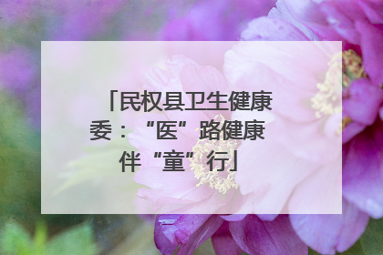 民权县卫生健康委：“医”路健康伴“童”行
