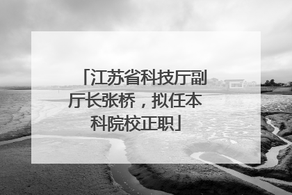江苏省科技厅副厅长张桥，拟任本科院校正职