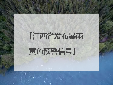 江西省发布暴雨黄色预警信号