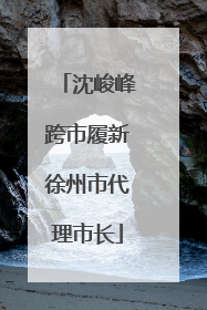 沈峻峰跨市履新徐州市代理市长