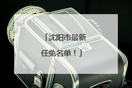 沈阳市最新任免名单！