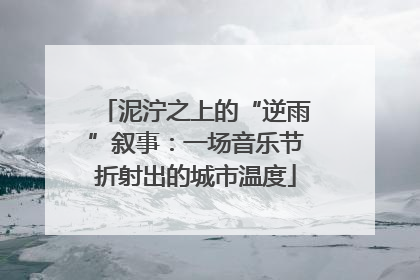 泥泞之上的“逆雨”叙事：一场音乐节折射出的城市温度