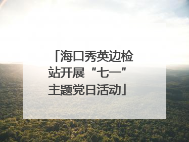 海口秀英边检站开展“七一”主题党日活动