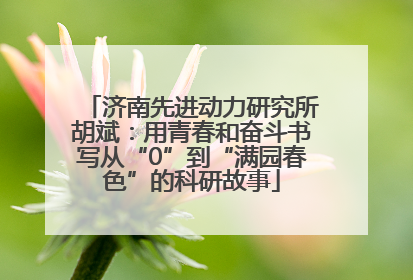 济南先进动力研究所胡斌：用青春和奋斗书写从“0”到“满园春色”的科研故事