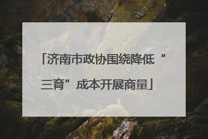 济南市政协围绕降低“三育”成本开展商量