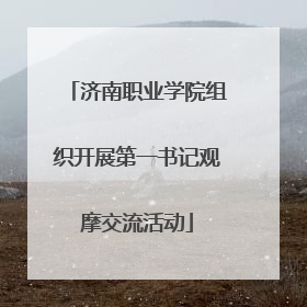 济南职业学院组织开展第一书记观摩交流活动