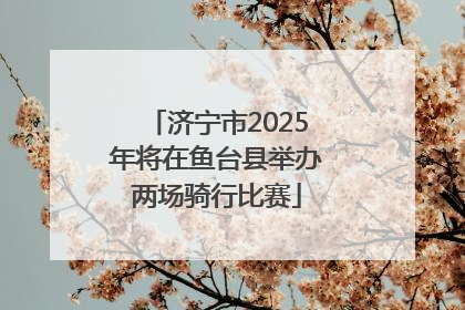 济宁市2025年将在鱼台县举办两场骑行比赛
