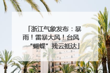 浙江气象发布：暴雨！雷暴大风！台风“蝴蝶”残云抵达
