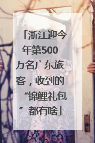 浙江迎今年第500万名广东旅客，收到的“锦鲤礼包”都有啥