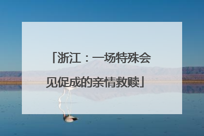浙江：一场特殊会见促成的亲情救赎