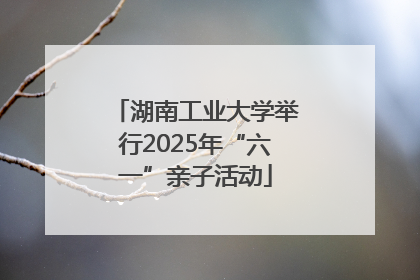 湖南工业大学举行2025年“六一”亲子活动