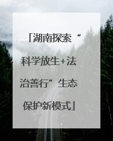 湖南探索“科学放生+法治善行”生态保护新模式