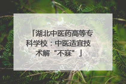 湖北中医药高等专科学校：中医适宜技术解“不寐”