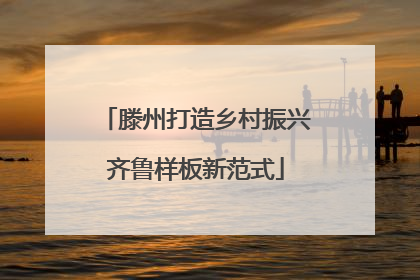 滕州打造乡村振兴齐鲁样板新范式