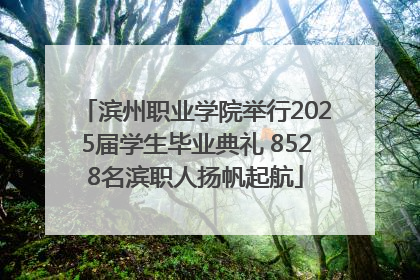 滨州职业学院举行2025届学生毕业典礼 8528名滨职人扬帆起航