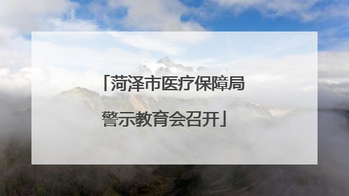 菏泽市医疗保障局警示教育会召开